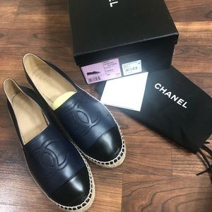 Chanel espadrilles in navy/black